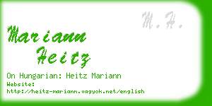 mariann heitz business card